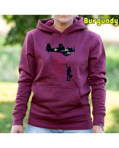 Sudadera mujer con capucha Bombardero De Corazones