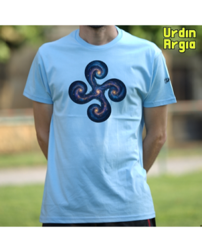 GizonKamiseta-Lauburu Galaxia UrdinArgia