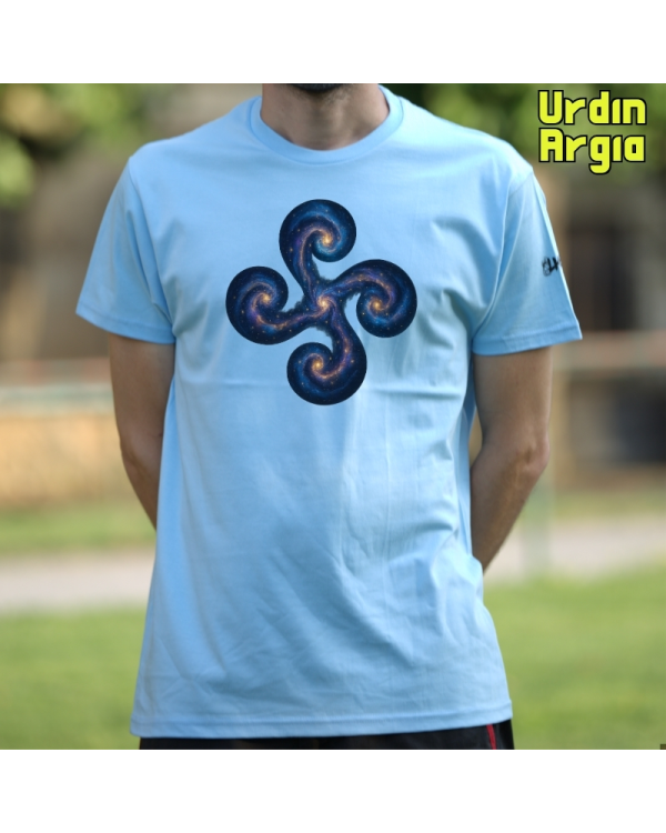 GizonKamiseta-Lauburu Galaxia UrdinArgia