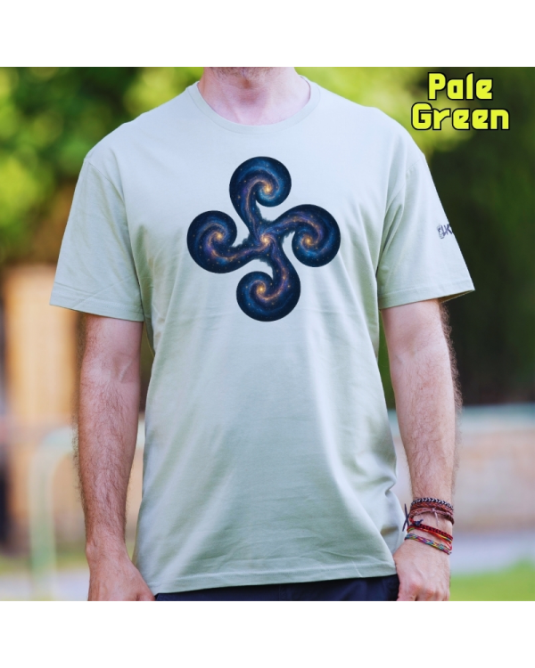 GizonKamiseta-Lauburu Galaxia PaleGreen