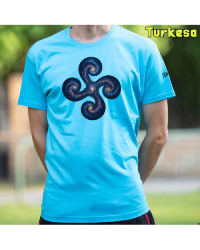 GizonKamiseta-Lauburu Galaxia Turkesa