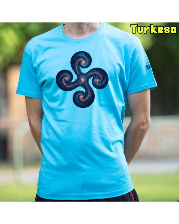 GizonKamiseta-Lauburu Galaxia Turkesa