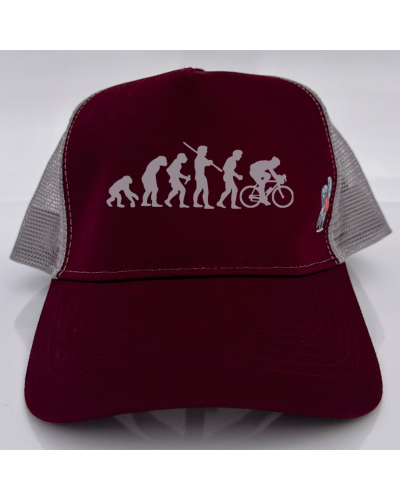 Gorra CYCLIST EVOLUTION - Burgundy/Gris