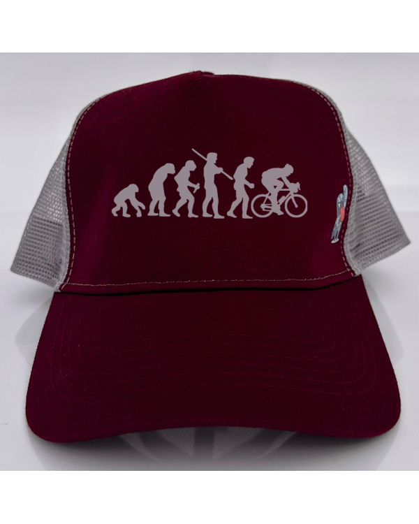 Gorra CYCLIST EVOLUTION - Burgundy/Gris