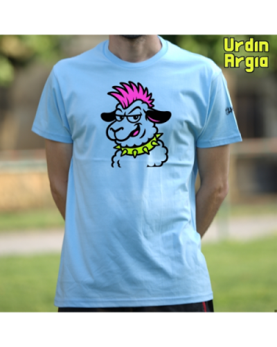 GizonKamiseta-Latxa Punk UrdinArgia