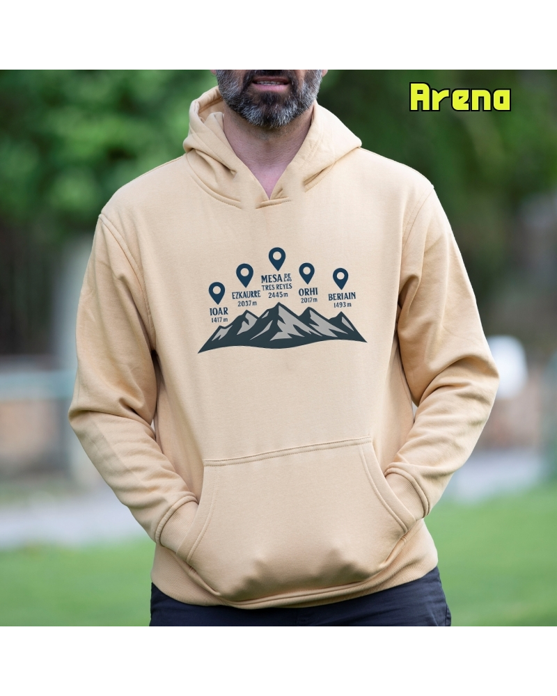 Sudadera hombre con capucha Cumbres Navarras