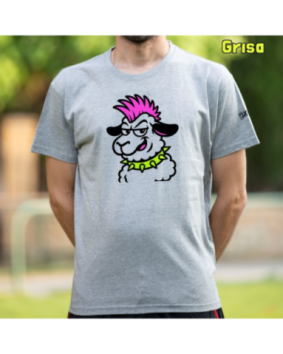 GizonKamiseta-Latxa Punk Grisa