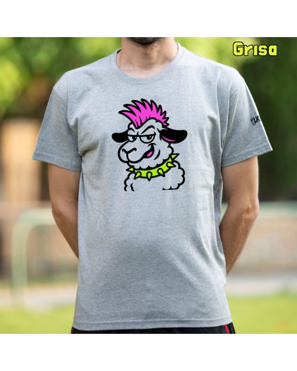 GizonKamiseta-Latxa Punk Grisa