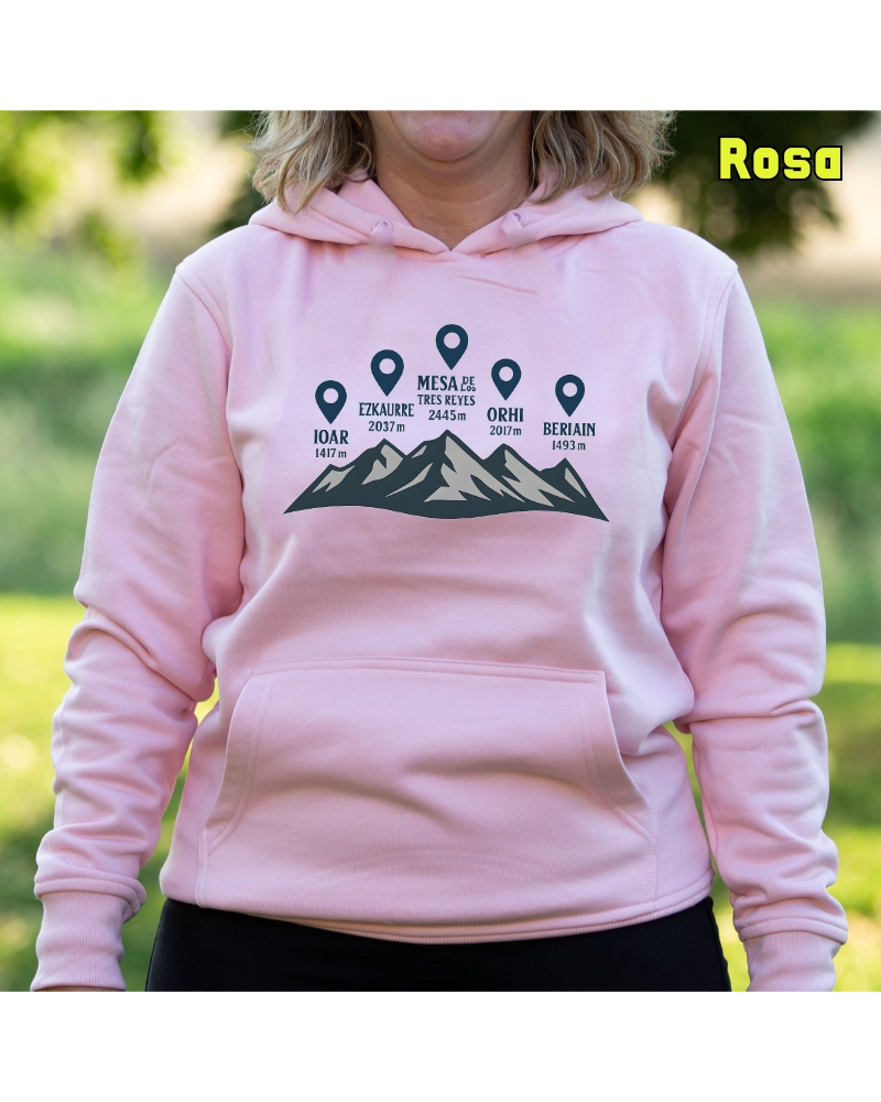 Sudadera mujer con capucha Cumbres Navarras