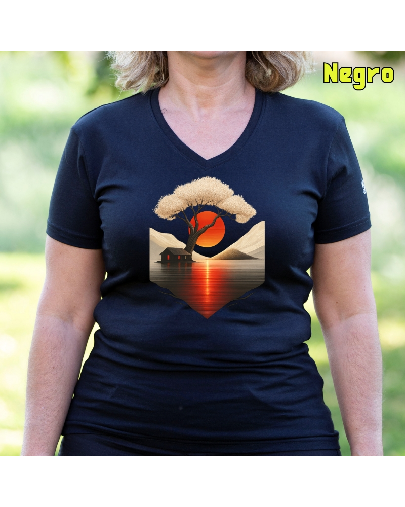 Japan House - Camiseta Mujer Manga Corta