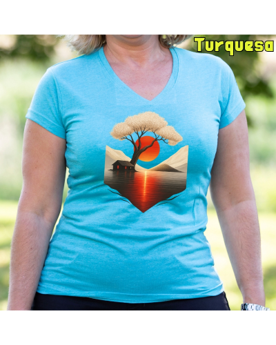 Japan House - Camiseta Mujer Manga Corta