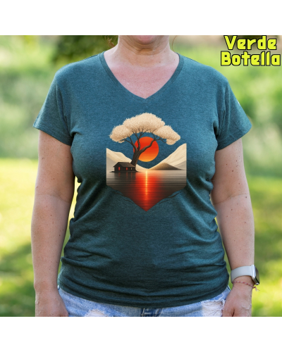 Japan House - Camiseta Mujer Manga Corta