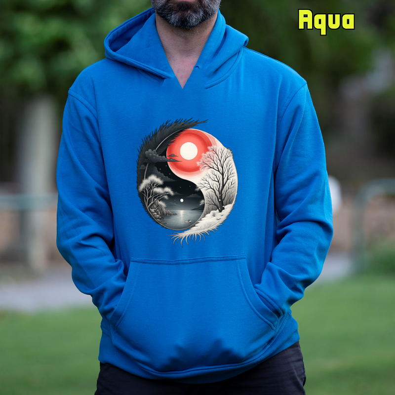 Ying Yang - Sudadera Hombre Con Capucha