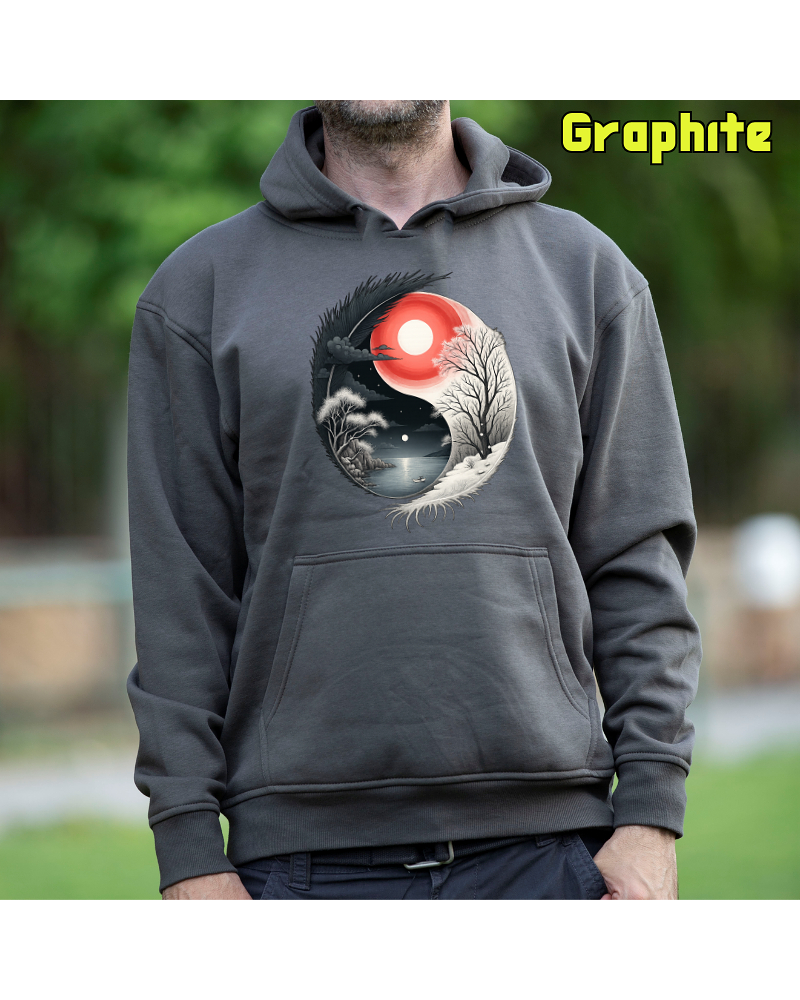 Ying Yang - Sudadera Hombre Con Capucha