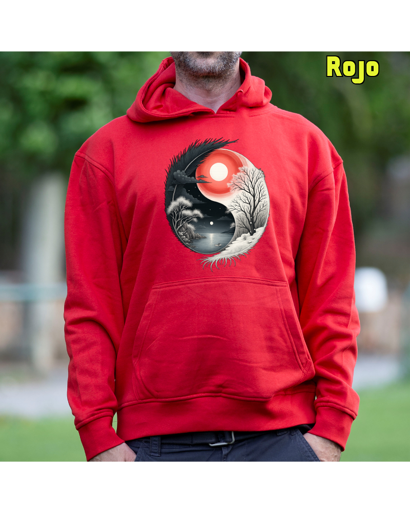 Ying Yang - Sudadera Hombre Con Capucha