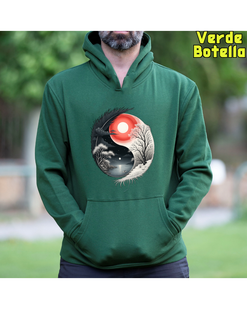 Ying Yang - Sudadera Hombre Con Capucha
