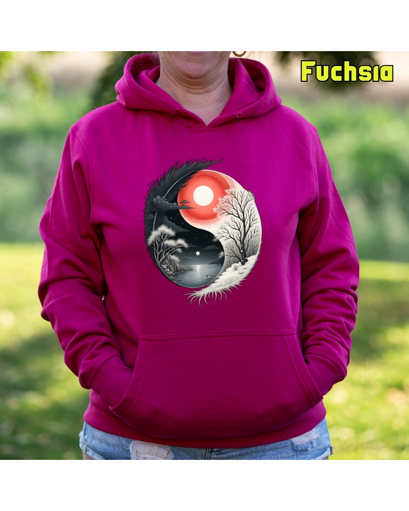 Ying Yang - Sudadera mujer con capucha