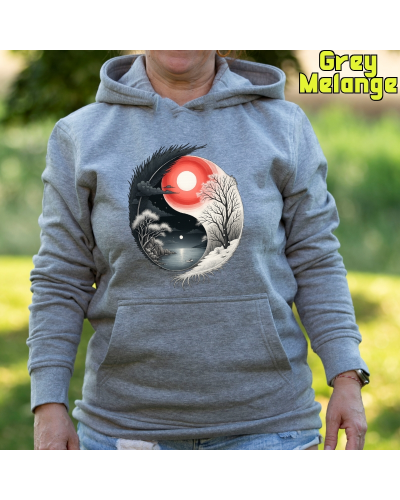 Ying Yang - Sudadera mujer con capucha