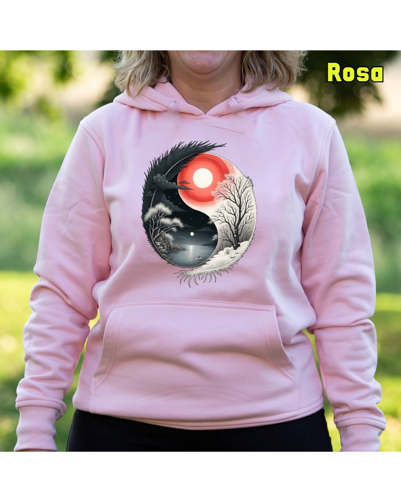 Ying Yang - Sudadera mujer con capucha