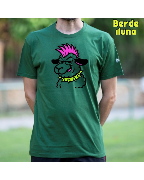 GizonKamiseta-Latxa Punk BerdeIluna