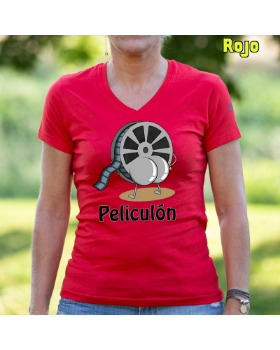 Peliculón - Camiseta Mujer Manga Corta