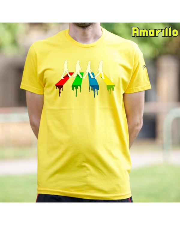 Camiseta Hombre Manga Corta-The Four Amarillo