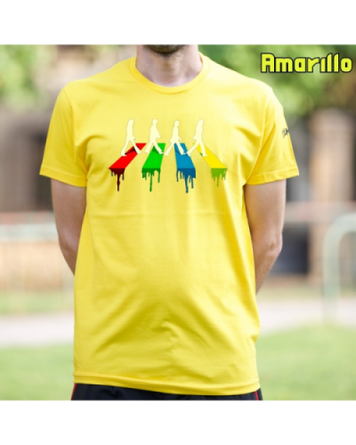 Camiseta Hombre Manga Corta-The Four Amarillo