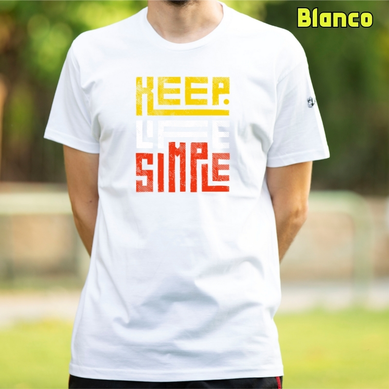 Camiseta hombre manga corta - Keep Live Simple