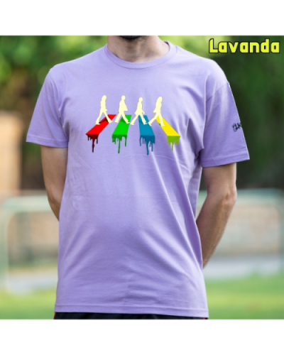 Camiseta Hombre Manga Corta-The Four Lavanda