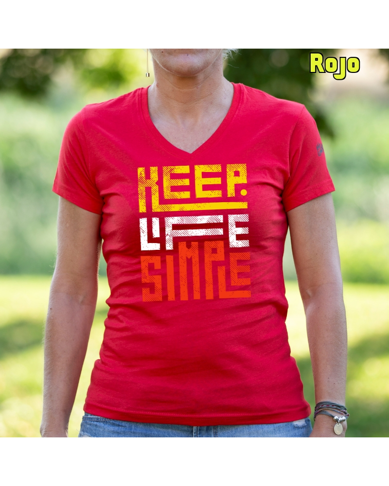 Keep Live Simple - Camiseta Mujer Manga Corta