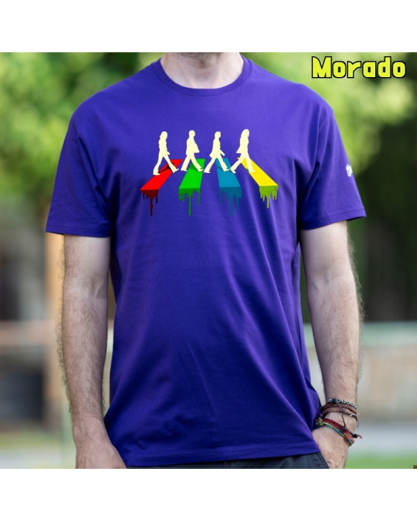 Camiseta Hombre Manga Corta-The Four Morado