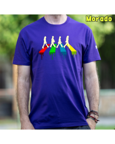 Camiseta Hombre Manga Corta-The Four Morado