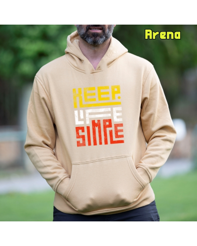 Sudadera hombre con capucha Keep Live Simple