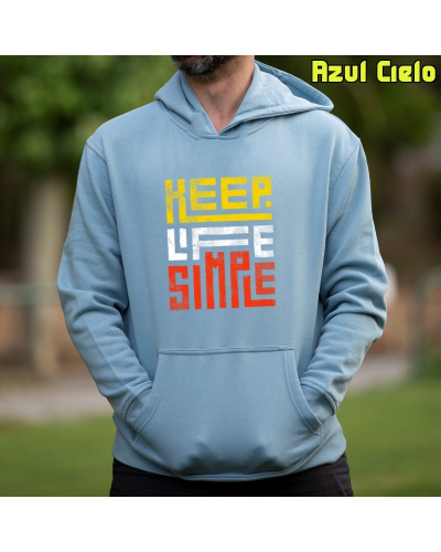 Sudadera hombre con capucha Keep Live Simple