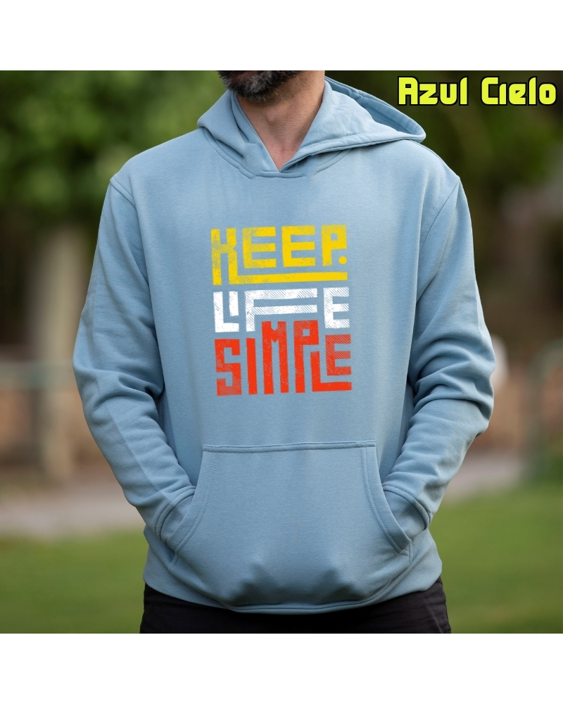 Sudadera hombre con capucha Keep Live Simple