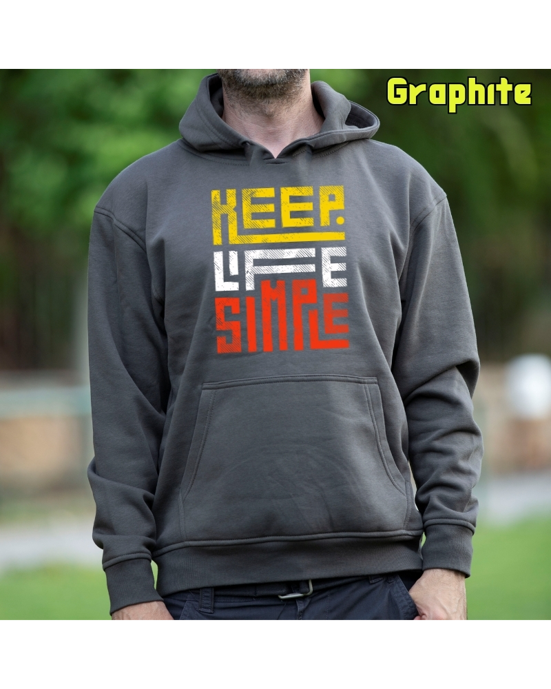 Sudadera hombre con capucha Keep Live Simple
