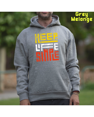 Sudadera hombre con capucha Keep Live Simple