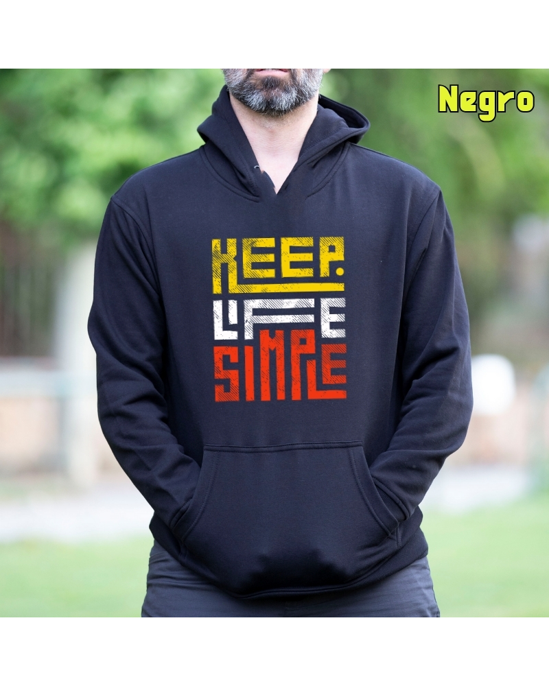 Keep Live Simple - Sudadera Hombre Con Capucha
