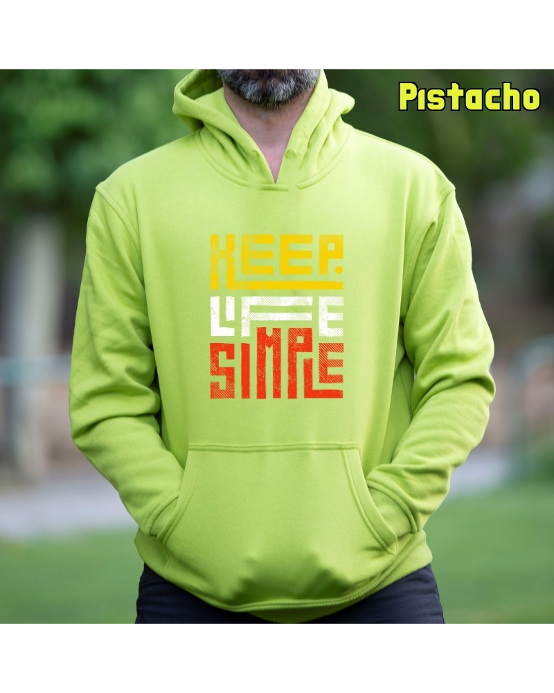 Sudadera hombre con capucha Keep Live Simple