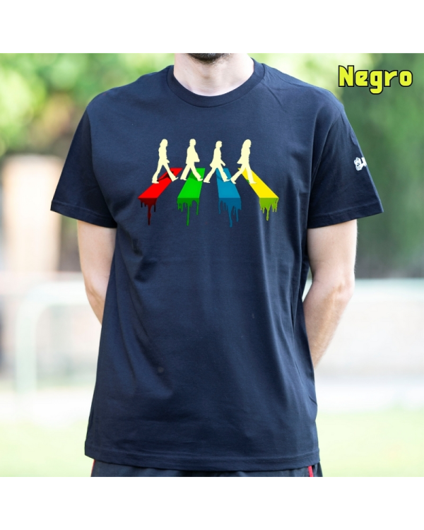 Camiseta Hombre Manga Corta-The Four Negro