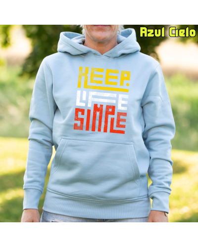 Sudadera mujer con capucha Keep Live Simple