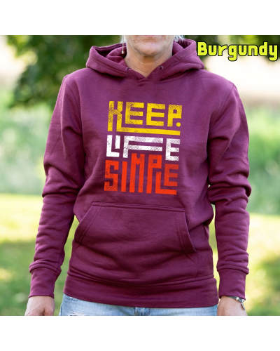 Sudadera mujer con capucha Keep Live Simple