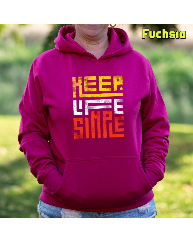 Sudadera mujer con capucha Keep Live Simple