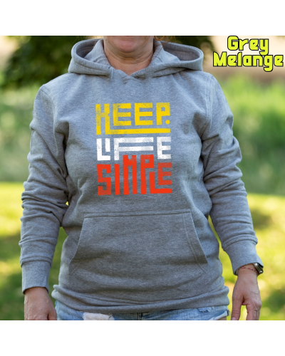 Keep Live Simple - Sudadera mujer con capucha