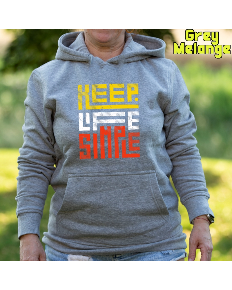 Keep Live Simple - Sudadera mujer con capucha