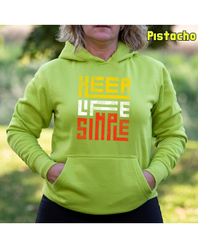 Sudadera mujer con capucha Keep Live Simple