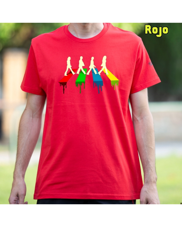 Camiseta Hombre Manga Corta-The Four Rojo