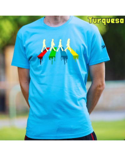 Camiseta Hombre Manga Corta-The Four Turquesa