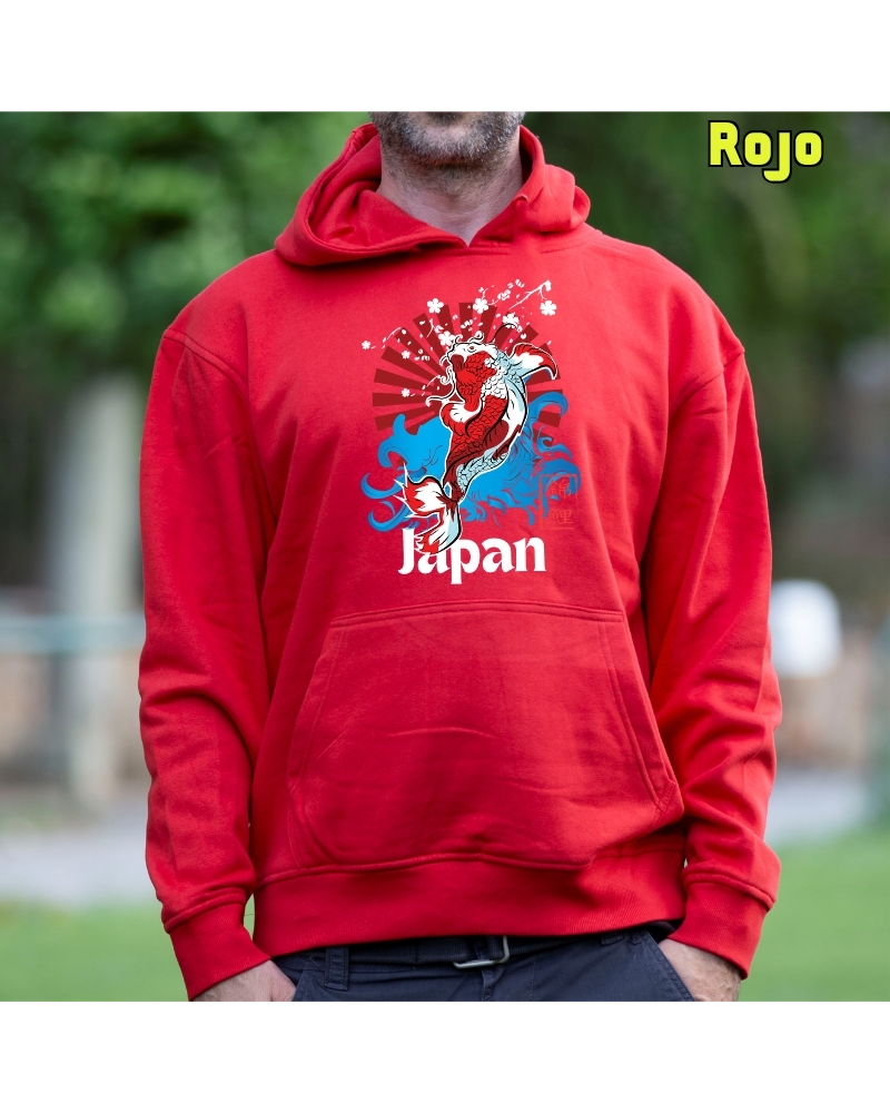 Sudadera hombre con capucha Red Japan