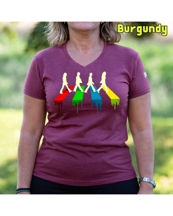 Camiseta Mujer Manga Corta-The Four Burgundy